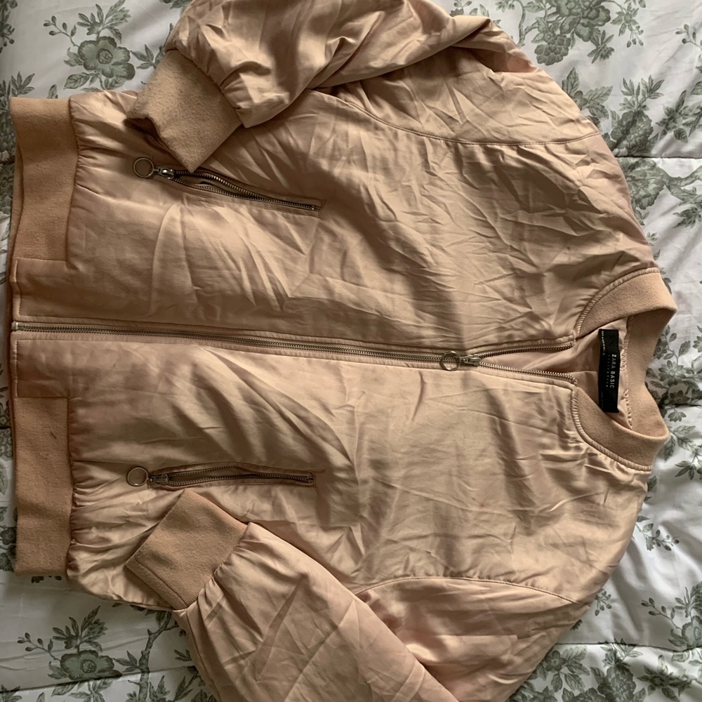 Zara Light Pink Bomber Jacket
